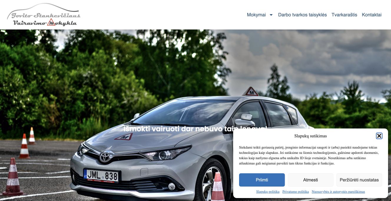 Jovito Stankevičiaus IĮ · Website screenshot