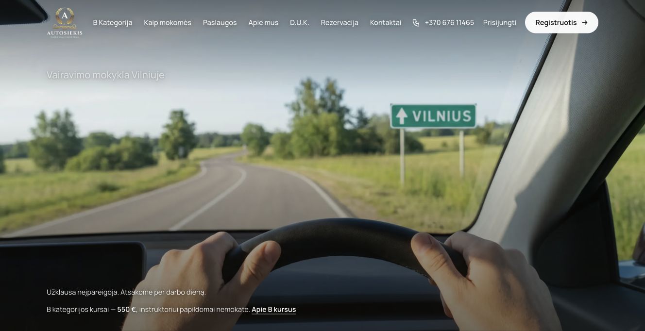 Autosiekis · Website screenshot