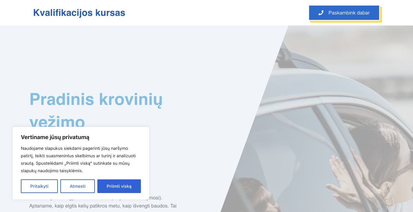 Driver Master EU · Website screenshot